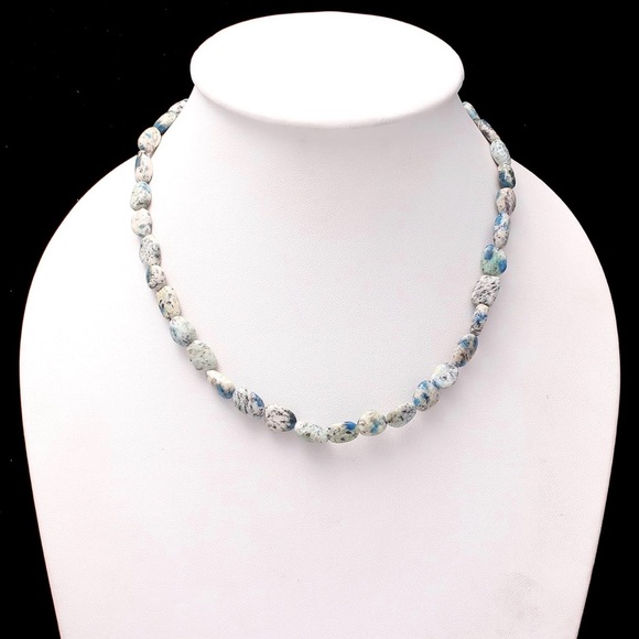 AAA K2 jasper beaded necklace-8x12 mm smooth oval k2 gemstone - Picture 2 of 5